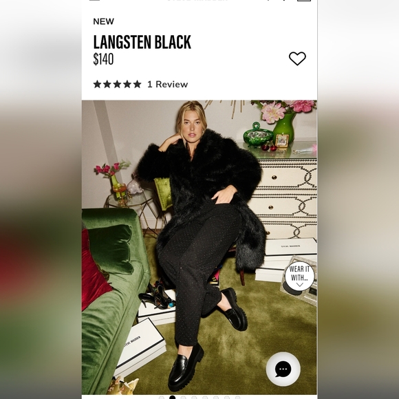 Steve Madden Langston Black Leather Loafers Size 8 - Picture 5 of 5